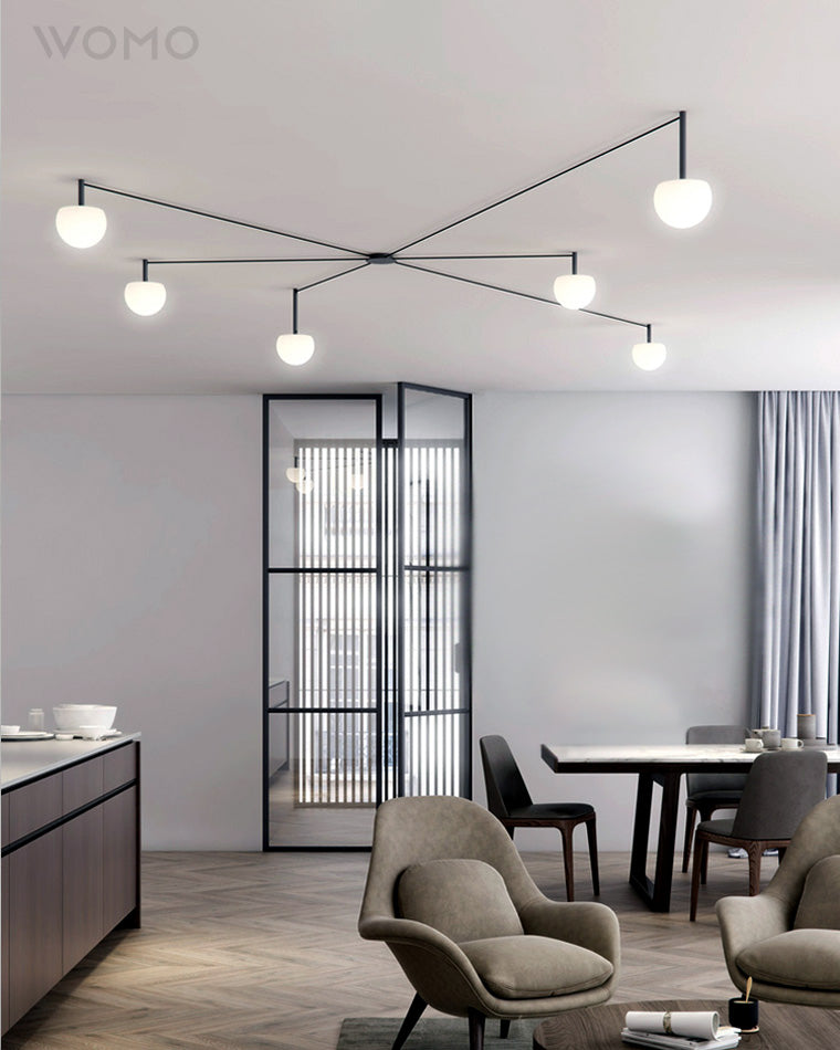 Plafonnier Globes Verre Givré - Sur-Mesure | Globéa