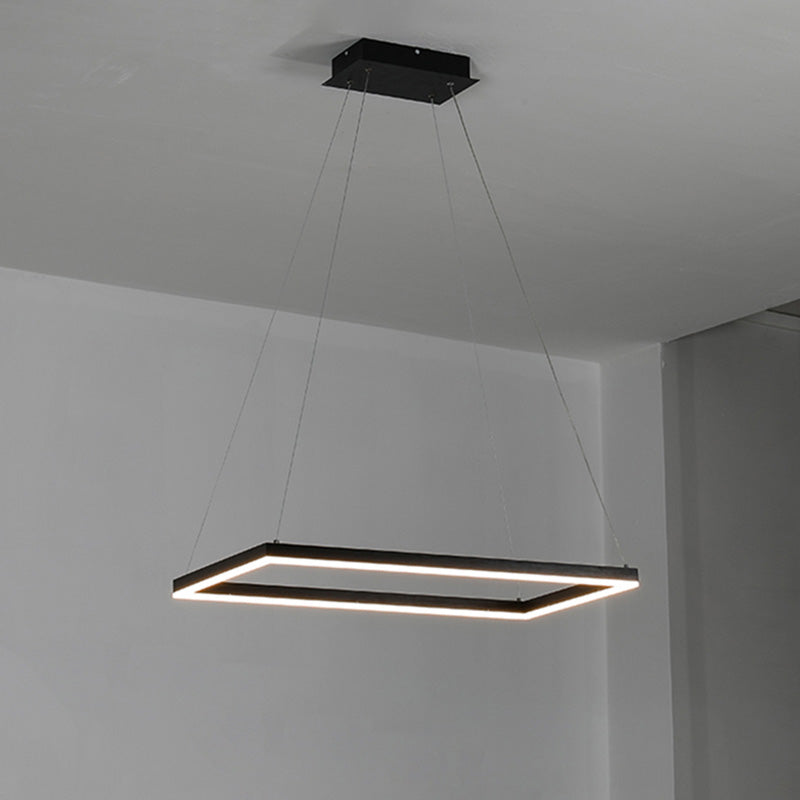 Lustre LED Rectangulaire - Étages Superposés | Tiéra
