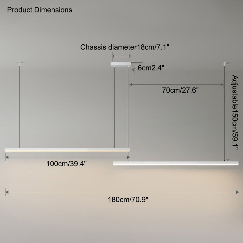 Suspension LED Extra-Longue - Ligne Épurée | Longéa