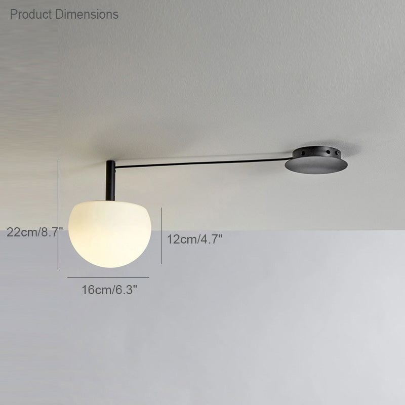 Plafonnier Globes Verre Givré - Sur-Mesure | Globéa