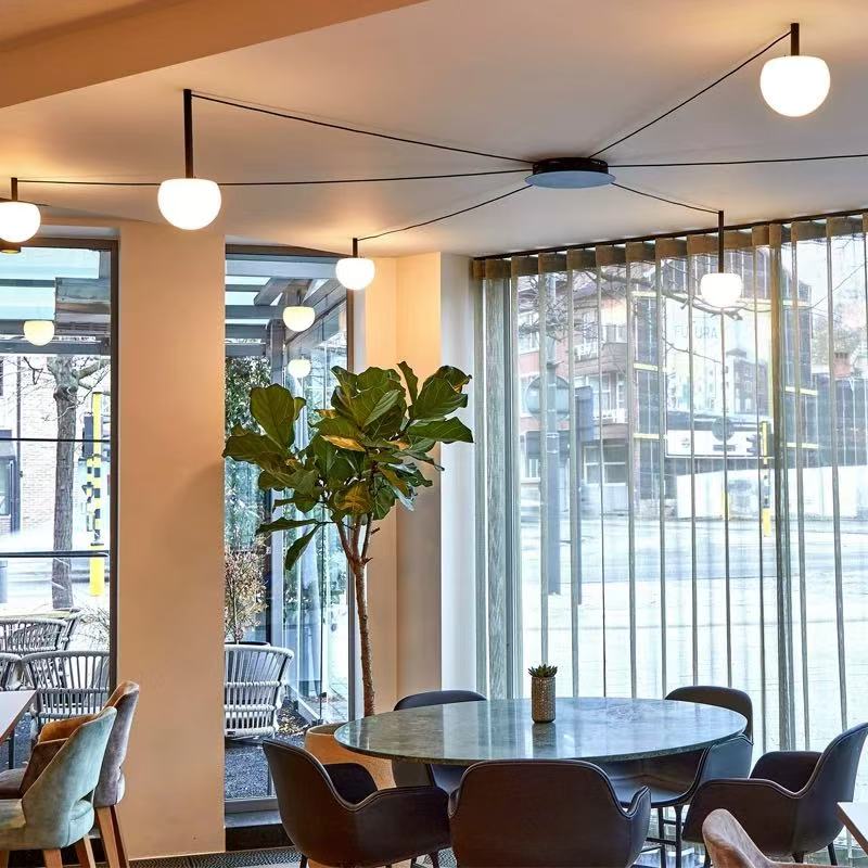 Plafonnier Globes Verre Givré - Sur-Mesure | Globéa
