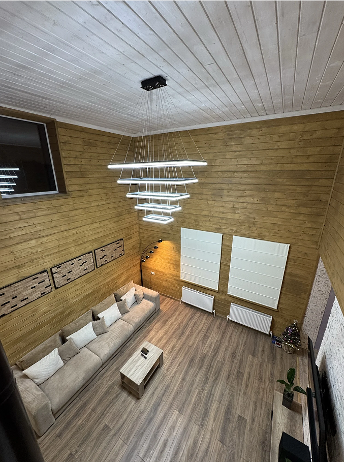 Lustre LED Rectangulaire - Étages Superposés | Tiéra
