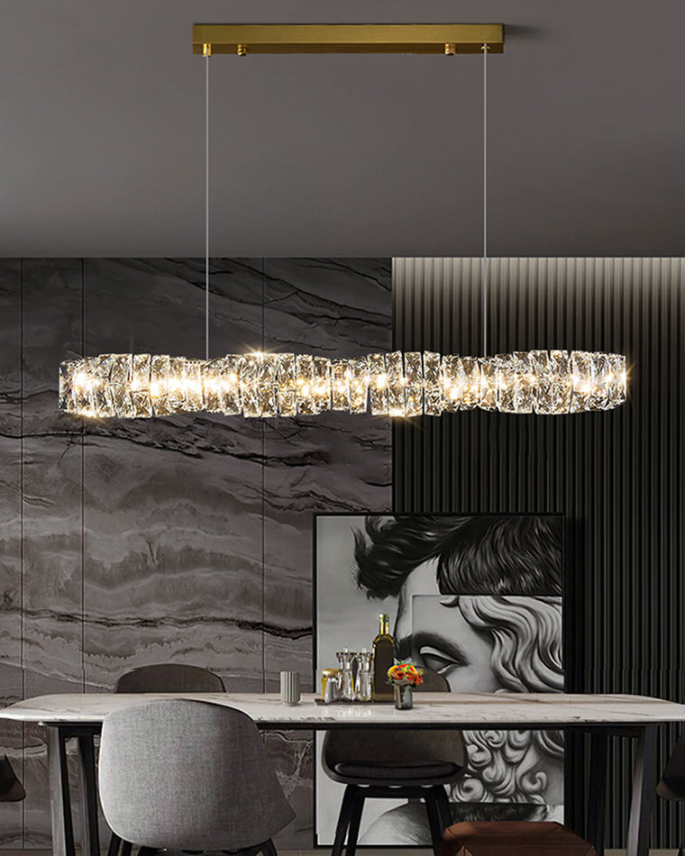 Lustre Linéaire Cristal - Torsade Scintillante | Twistéa