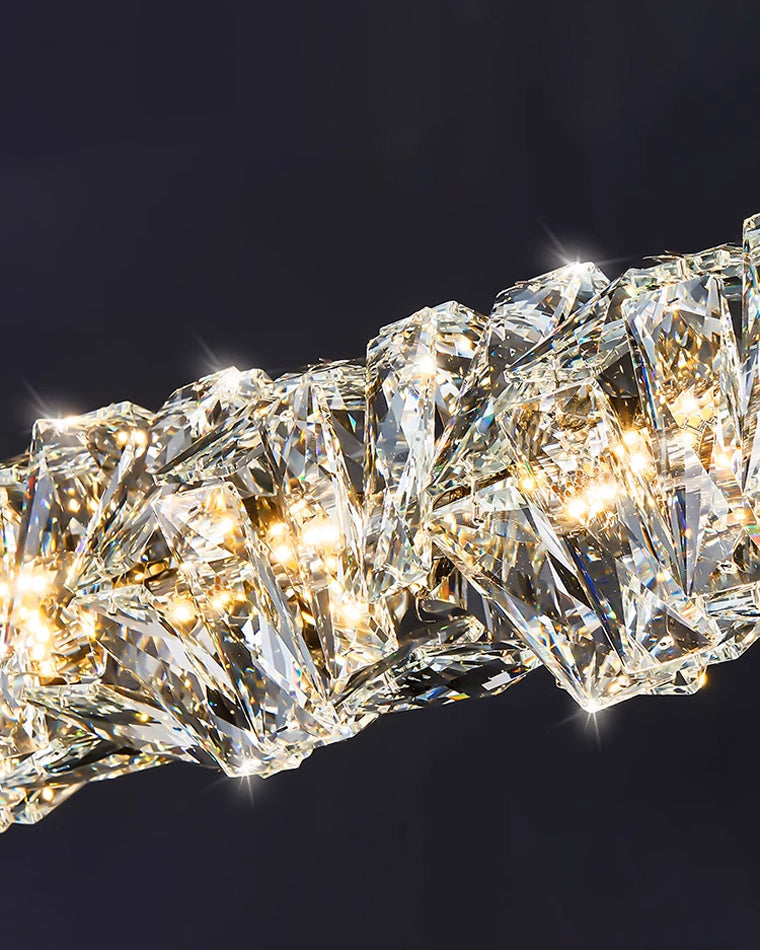 Lustre Linéaire Cristal - Torsade Scintillante | Twistéa