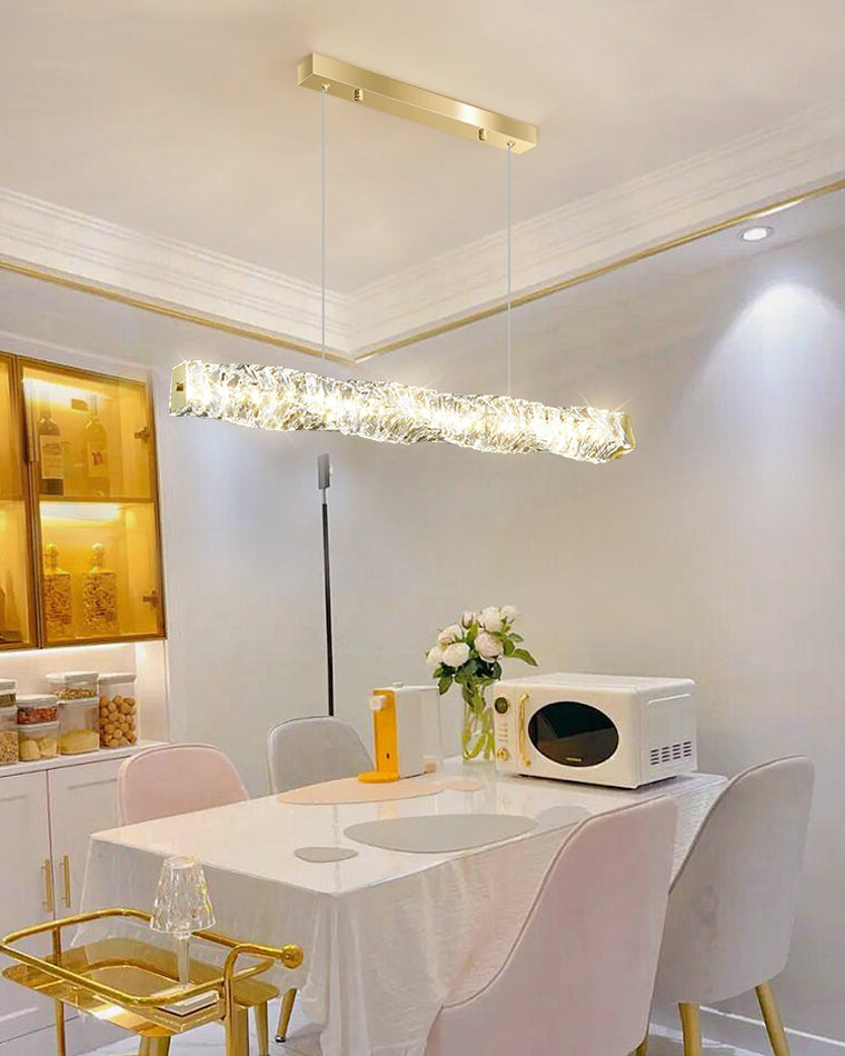 Lustre Linéaire Cristal - Torsade Scintillante | Twistéa