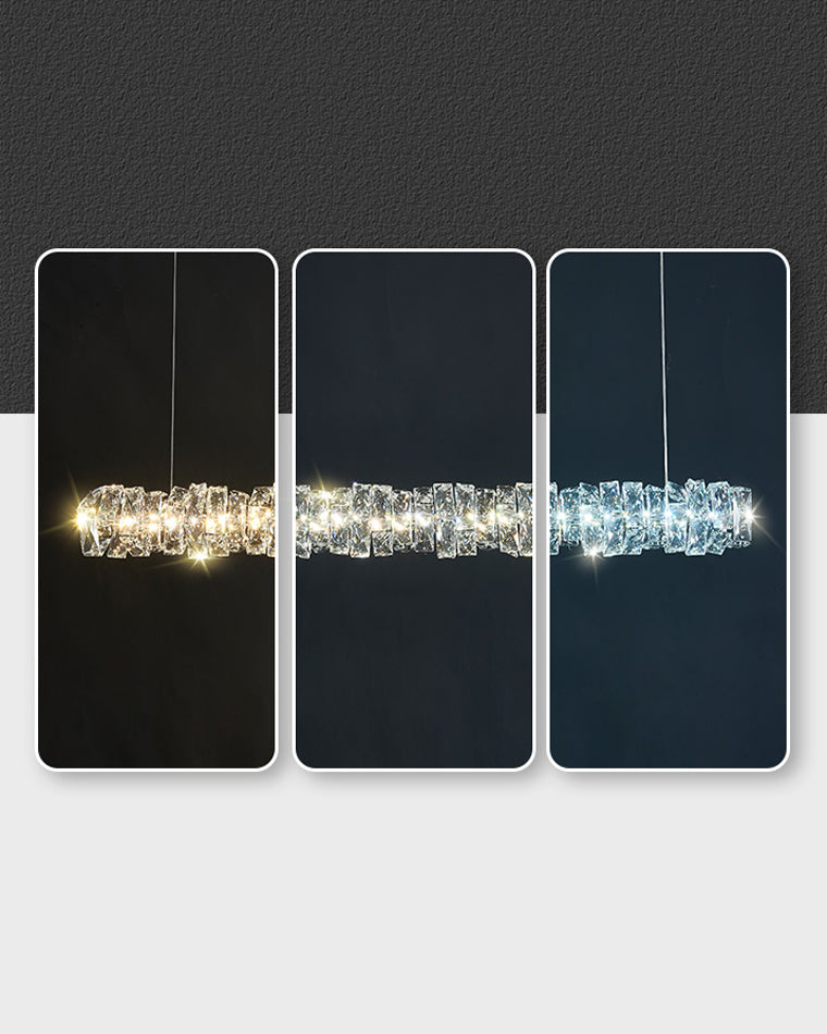 Lustre Linéaire Cristal - Torsade Scintillante | Twistéa
