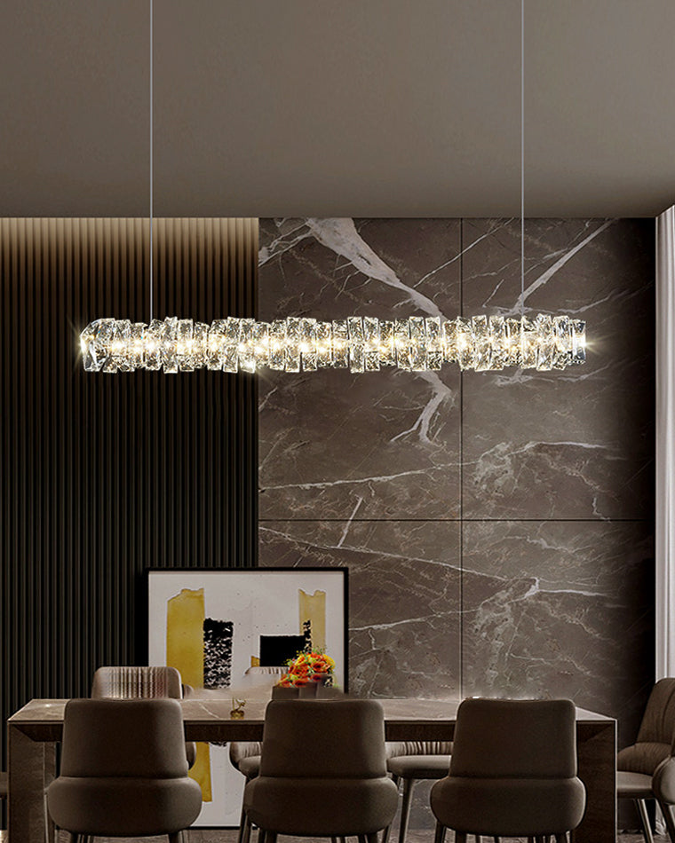 Lustre Linéaire Cristal - Torsade Scintillante | Twistéa