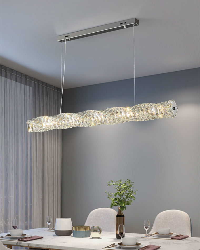 Lustre Linéaire Cristal - Torsade Scintillante | Twistéa