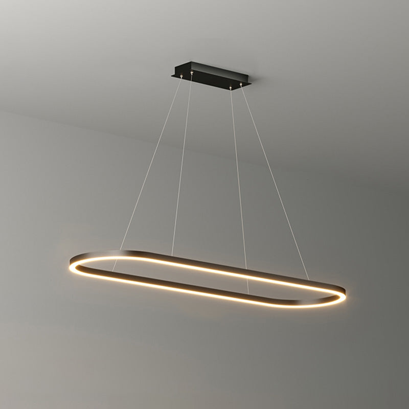 Lustre LED Ovale - Anneau Minimaliste | Ovaléa