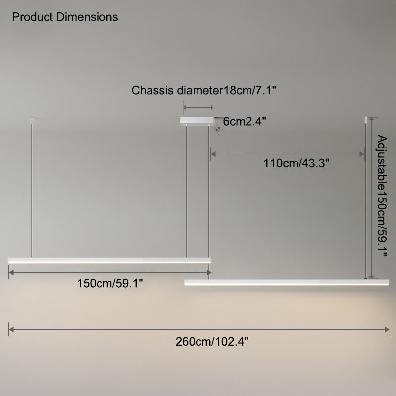 Suspension LED Extra-Longue - Ligne Épurée | Longéa