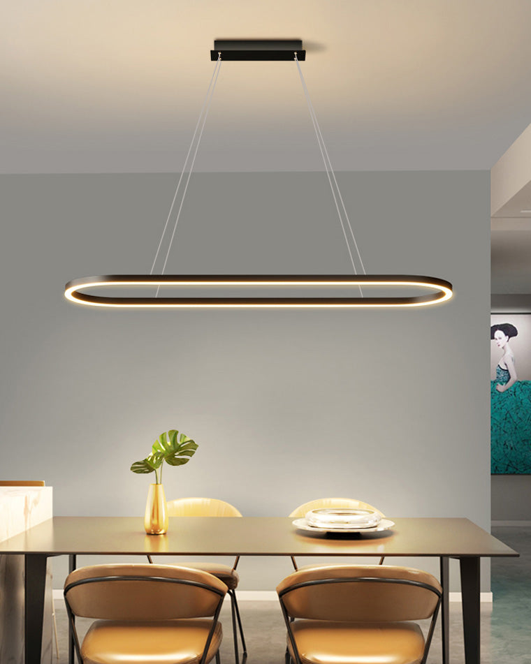 Lustre LED Ovale - Anneau Minimaliste | Ovaléa