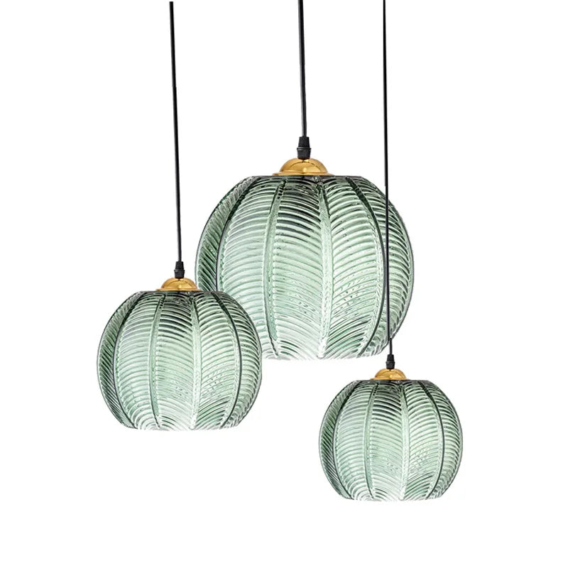 Suspension Lanterne Japonaise - Verre Émeraude | Shibéa