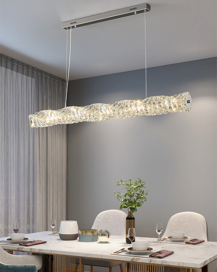 Lustre Linéaire Cristal - Torsade Scintillante | Twistéa