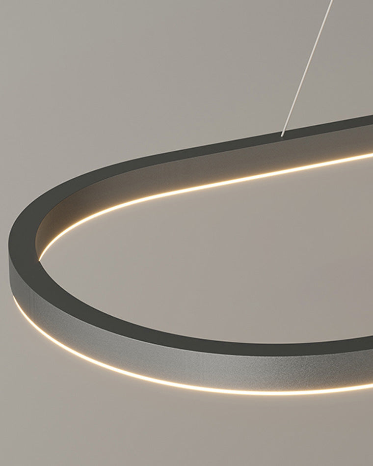 Lustre LED Ovale - Anneau Minimaliste | Ovaléa