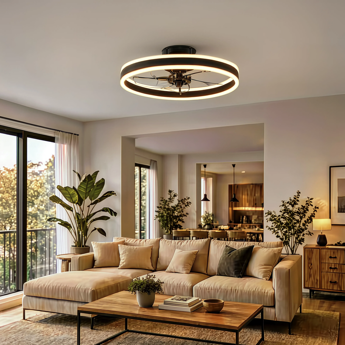 Plafonnier Ventilateur LED Connecté 50 cm | Brizéa