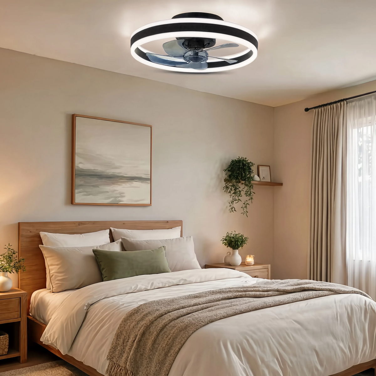 Plafonnier Ventilateur LED Connecté 50 cm | Brizéa
