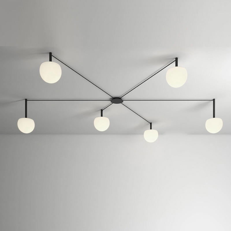 Plafonnier Globes Verre Givré - Sur-Mesure | Globéa