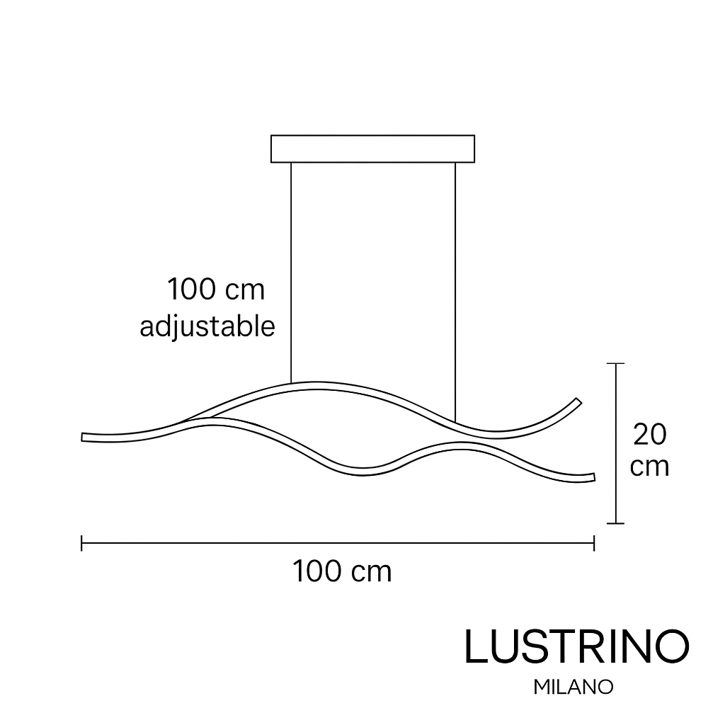 Suspension XXL - Vagues Lumineuses | Ondulia