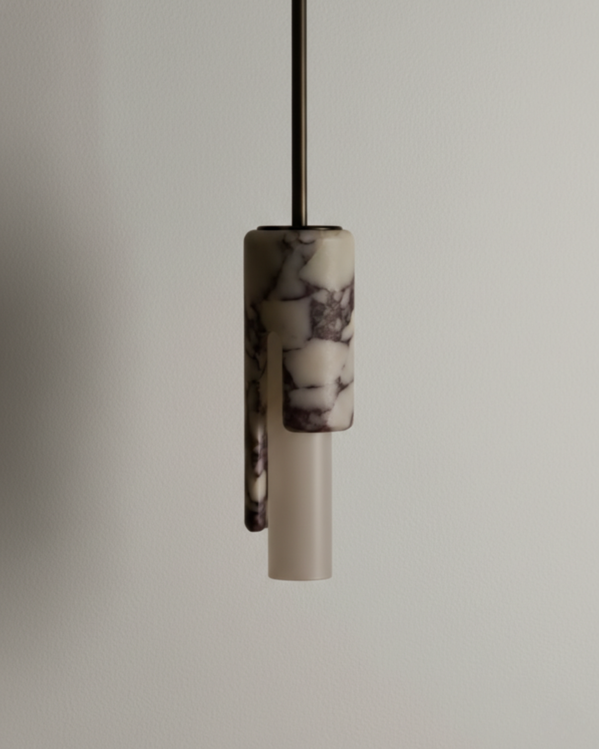 Suspension Marbre - Cylindre Sculptural | Marbrélia