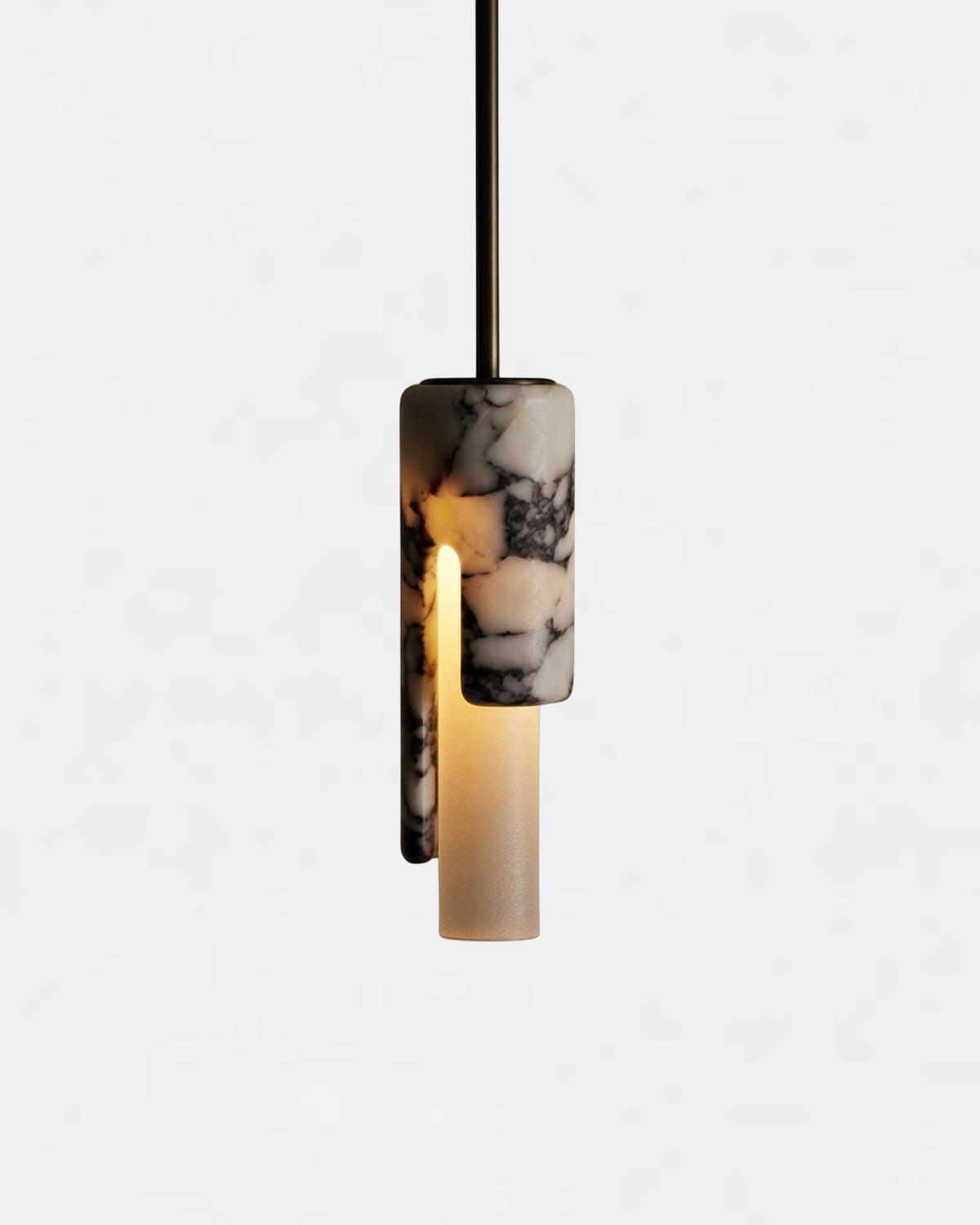 Suspension Marbre - Cylindre Sculptural | Marbrélia