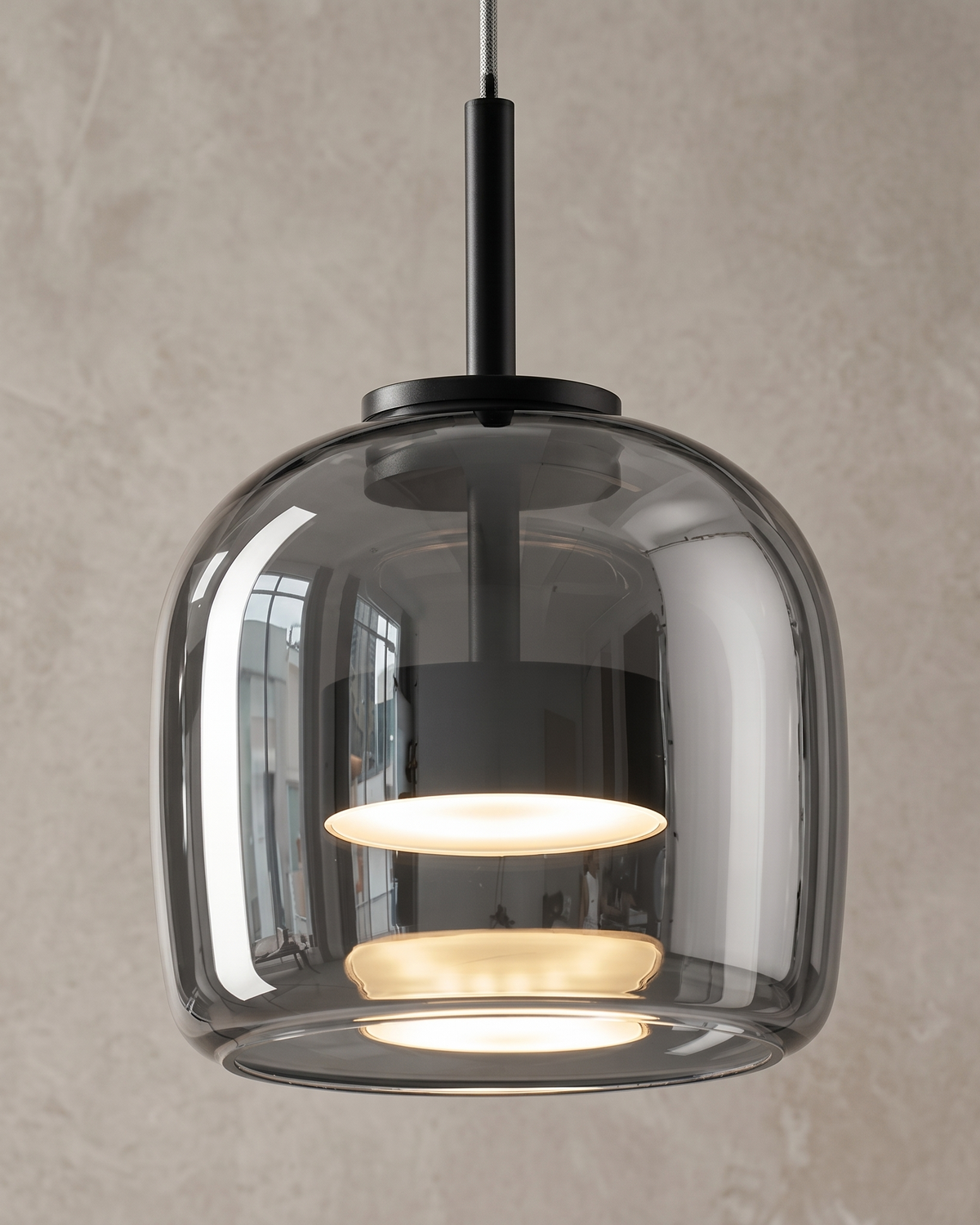 Suspension Verre Soufflé - Globe Teinté | Brumélia
