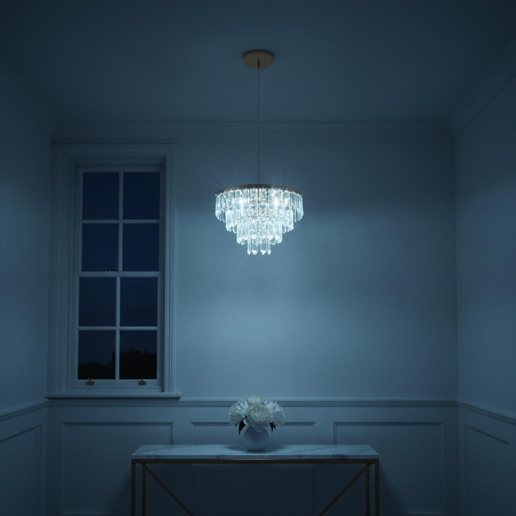 Mini Lustre Cristal Doré 35 cm | Cristalore