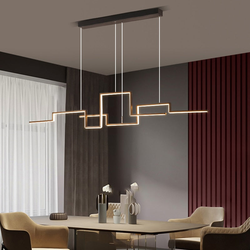 Lustre LED Cascade - Lignes Verticales | Lédora