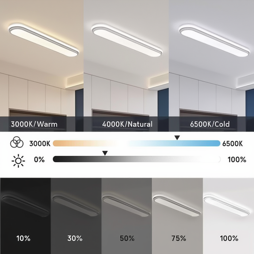Plafonnier LED Linéaire Blanc 60 cm | Linéava