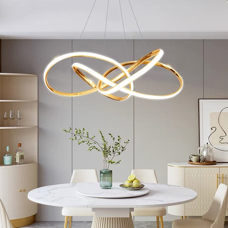 Lustre Art Déco - Spirale Dorée | Nistéa