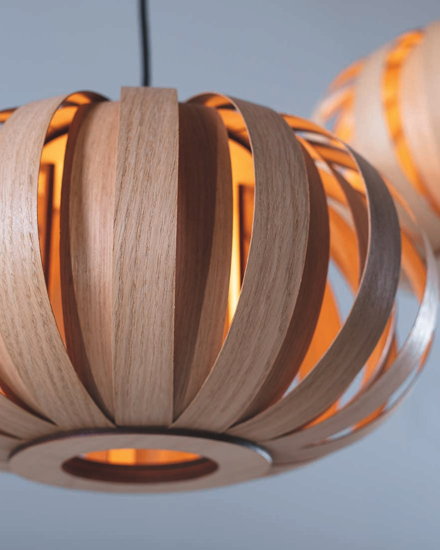 Suspension Bois Courbé - Petite Sphère | Oursia