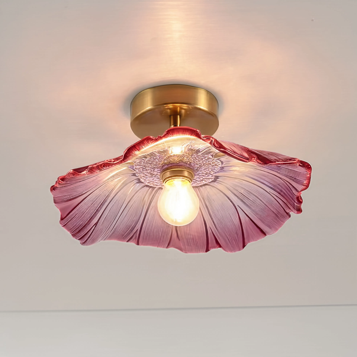 Suspension Verre Fleuri - Art Déco Coloré | Floralys