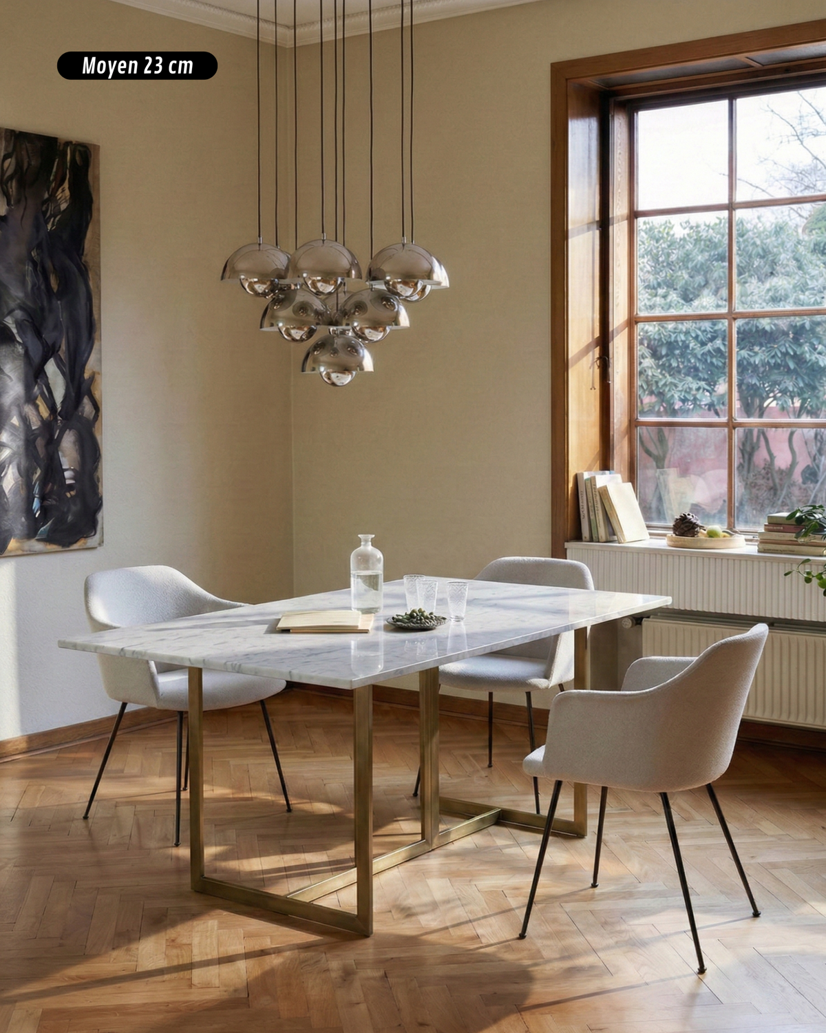 Suspension Space Age - Double Coupole Laquée | Nedéa