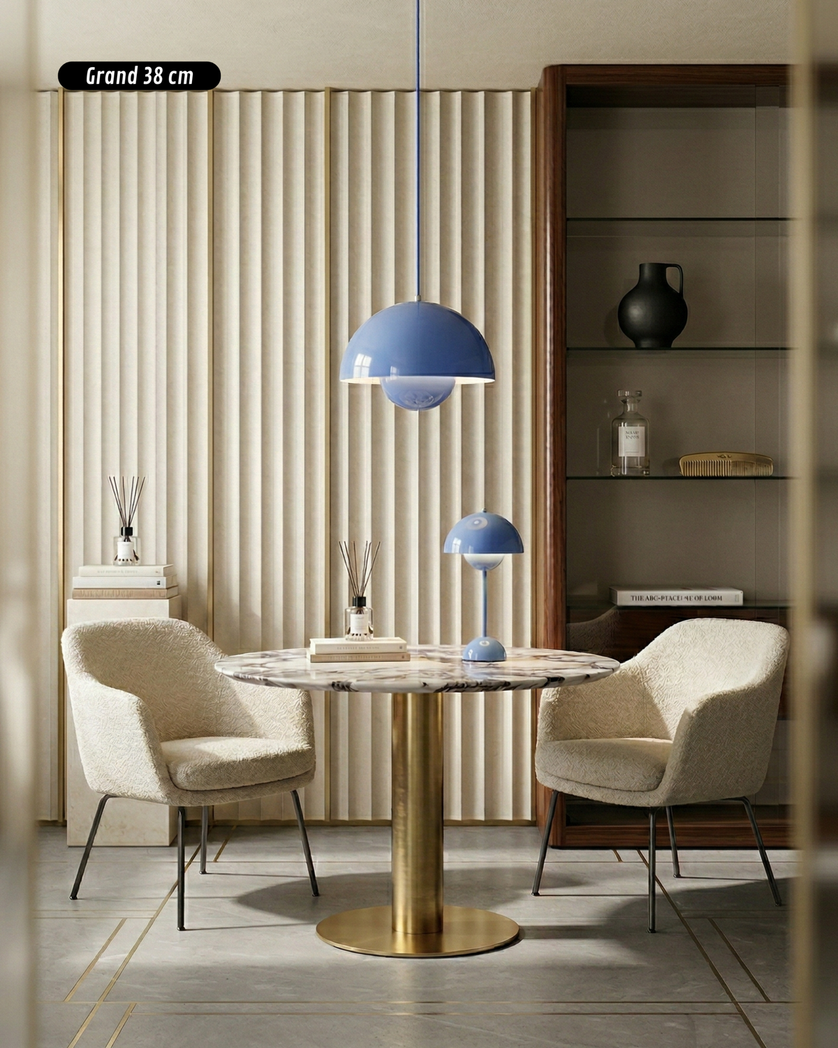 Suspension Space Age - Double Coupole Laquée | Nedéa