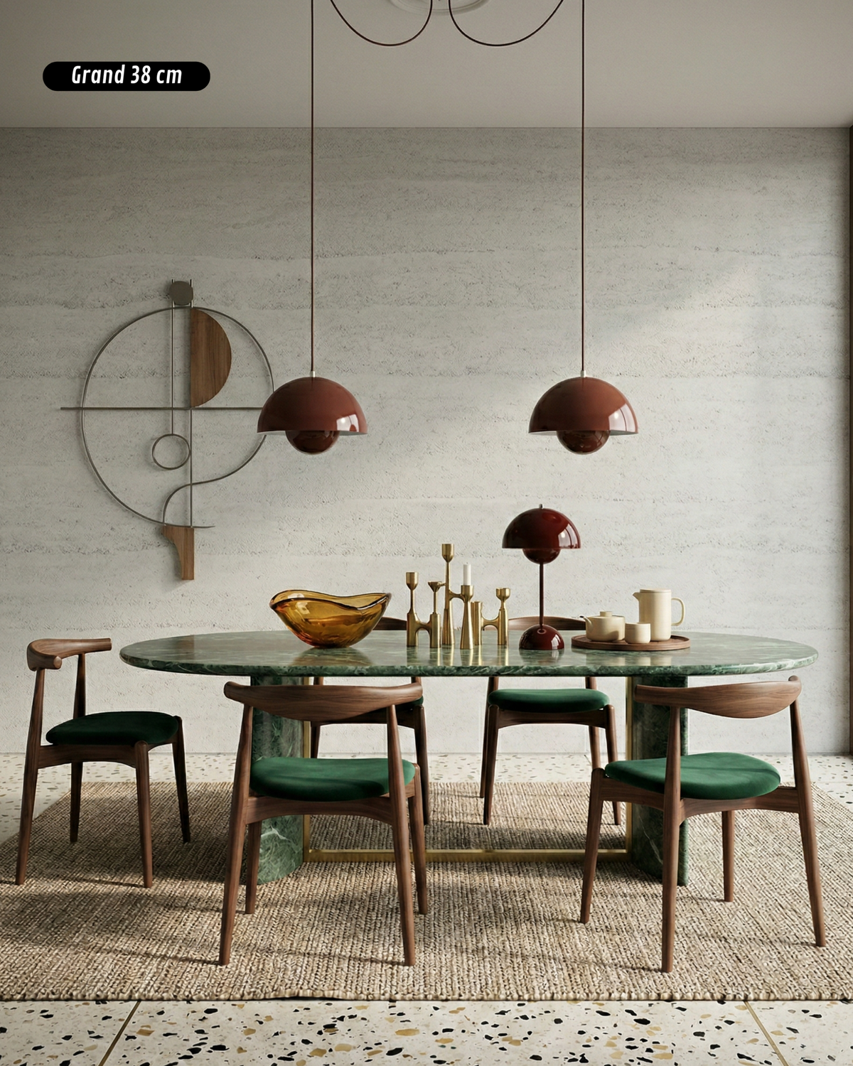 Suspension Space Age - Double Coupole Laquée | Nedéa