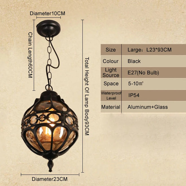 Suspension Extérieure Art Déco - Étanche IP54 | Trinéa