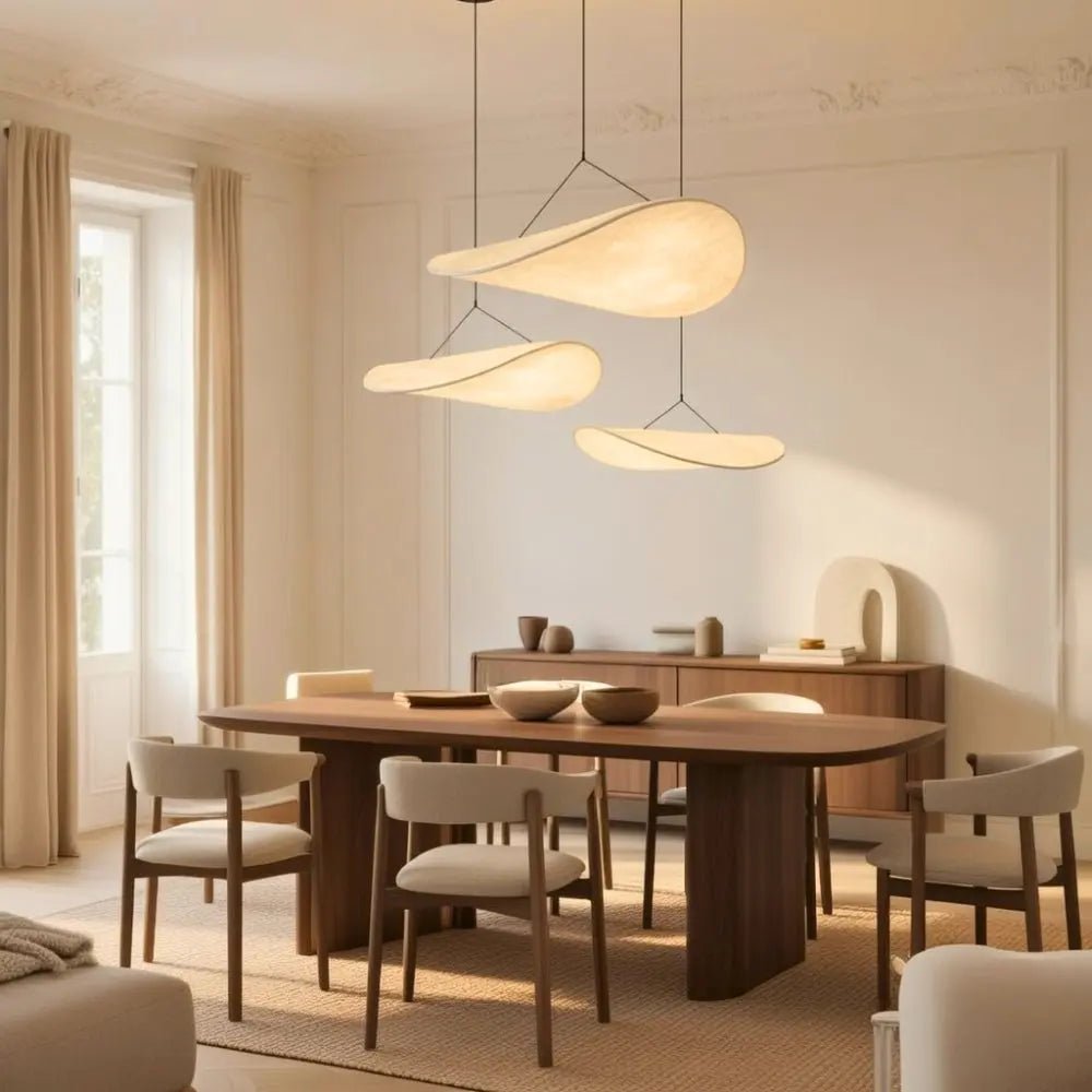 Suspension Japandi - Voile Plissé LED | Luméa