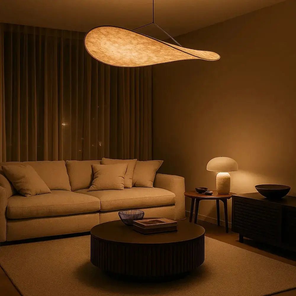 Suspension Japandi - Voile Plissé LED | Luméa