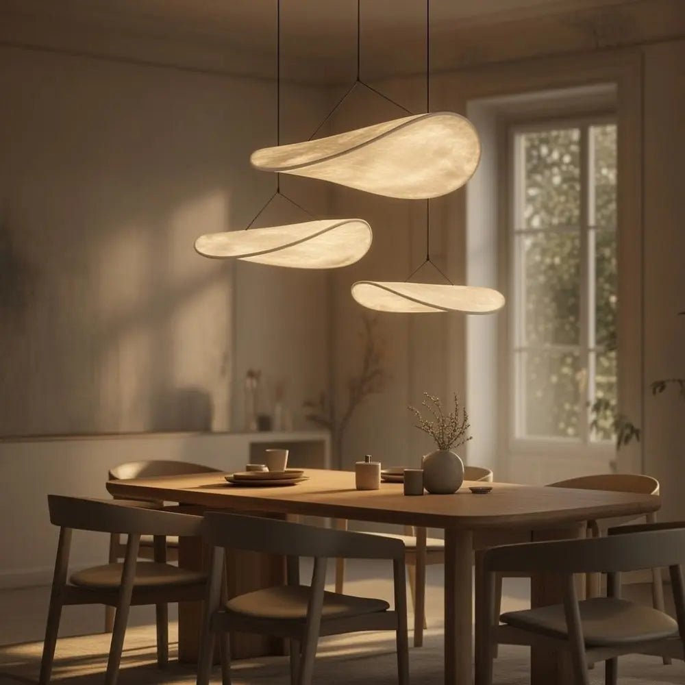 Suspension Japandi - Voile Plissé LED | Luméa
