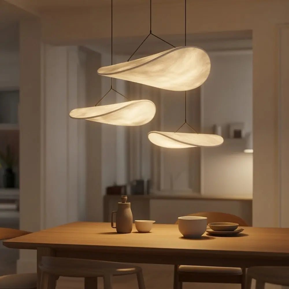 Suspension Japandi - Voile Plissé LED | Luméa