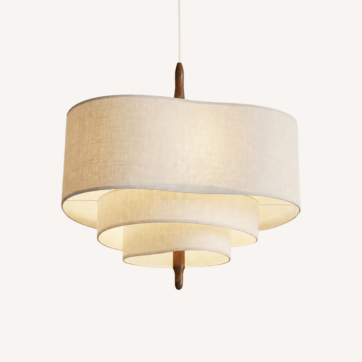 Suspension Bois & Tissu Beige - Rythme Doux | Caléa