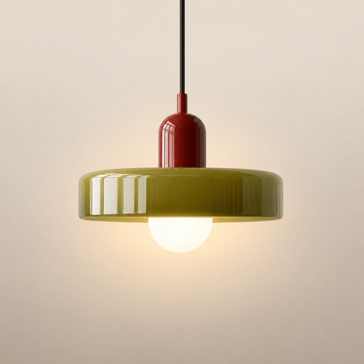 Suspension Rétro - Verre Coloré Opalin | Nolia