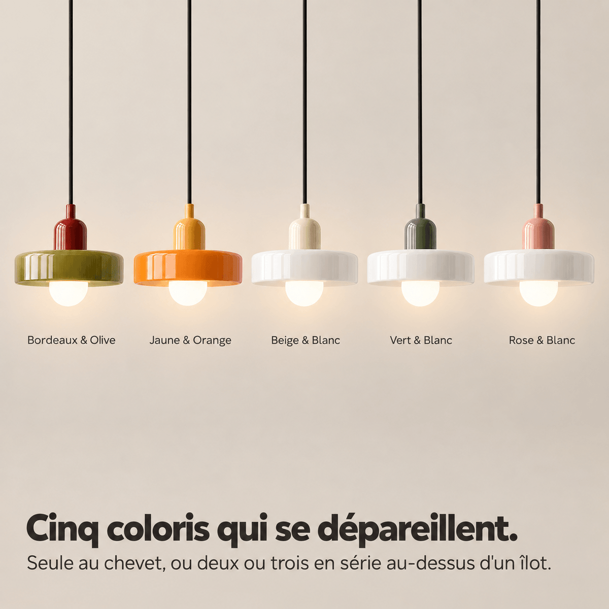 Suspension Rétro - Verre Coloré Opalin | Nolia