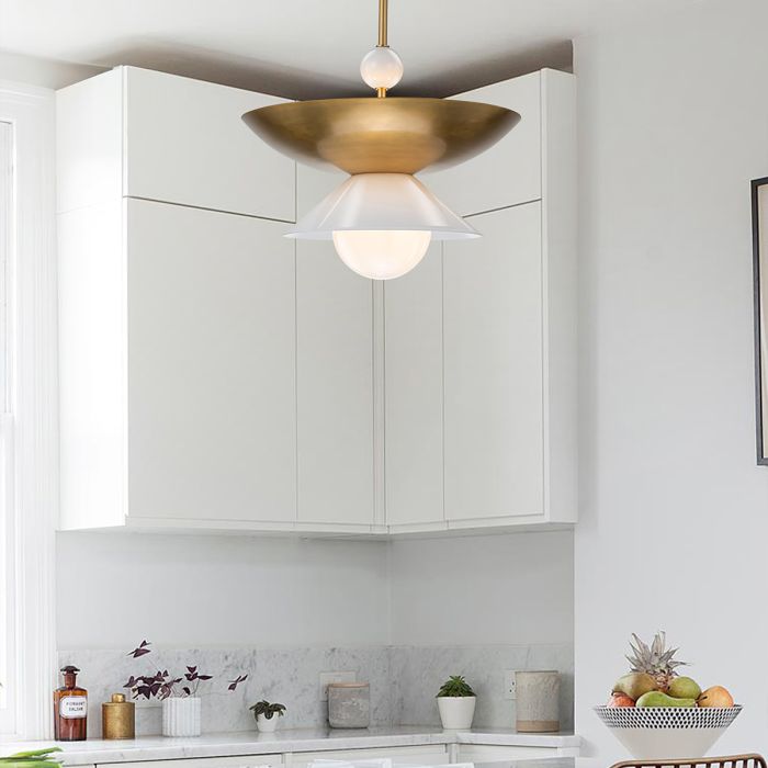 Lustre Mid-Century - Double Éclairage | Soucoupia
