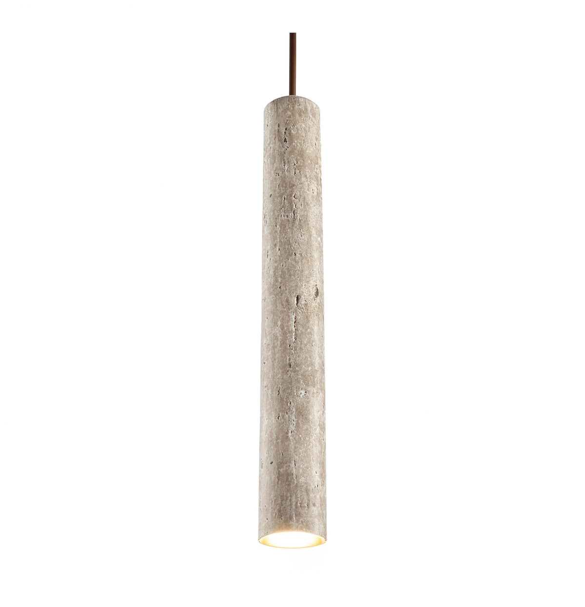 Suspension Travertin - Tube Vertical | Cuméa