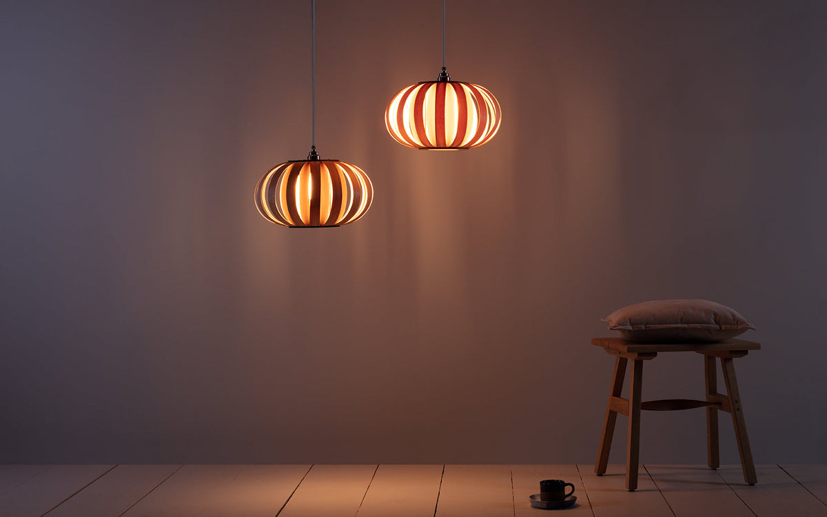 Suspension Bois Courbé - Petite Sphère | Oursia