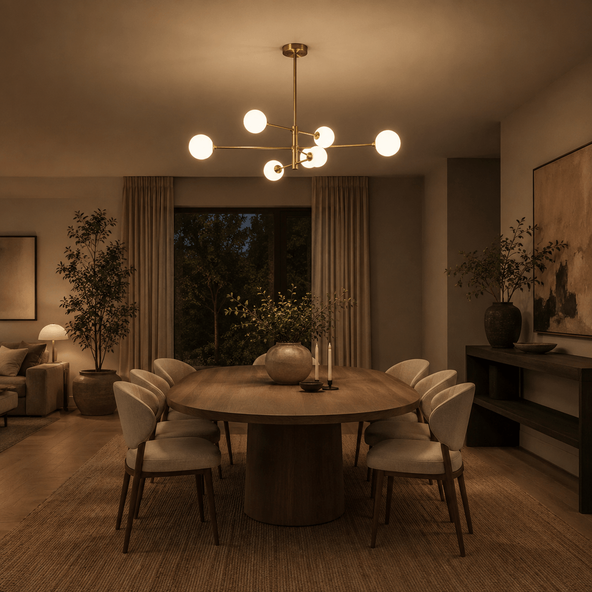 Lustre Moderne - Globes de Verre Opalin | Végalia