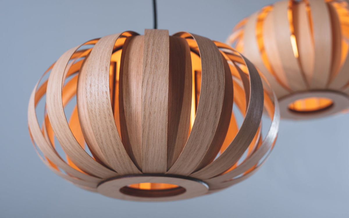 Suspension Bois Courbé - Petite Sphère | Oursia