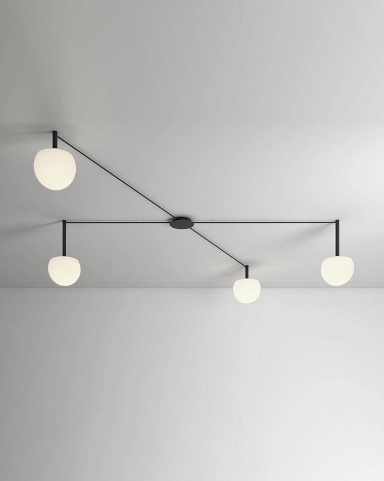 Plafonnier Globes Verre Givré - Sur-Mesure | Globéa
