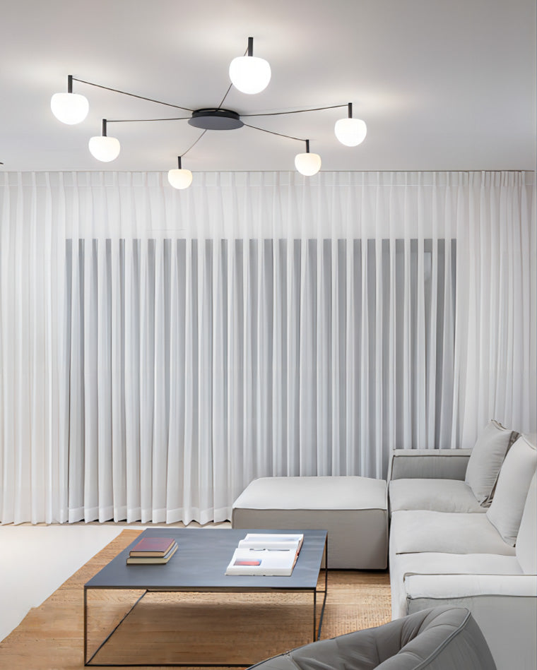 Plafonnier Globes Verre Givré - Sur-Mesure | Globéa