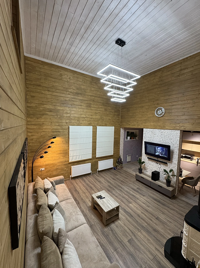 Lustre LED Rectangulaire - Étages Superposés | Tiéra